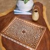 Karen Kane Wood Inlay Tray Home