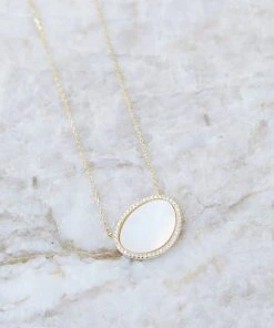 Karen Kane Mother Of Pearl Pendant Necklace