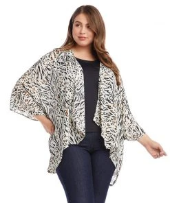 Karen Kane Plus Size Drape Front Jacket