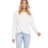 Karen Kane Twist Hem Sweatshirt Clothing