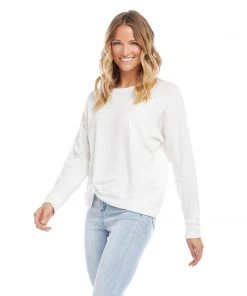 Karen Kane Twist Hem Sweatshirt Clothing