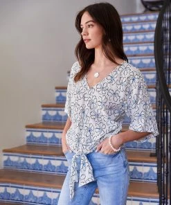 Karen Kane Clothing Tie-Front Top