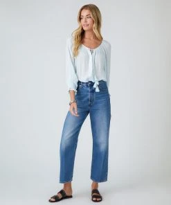 Karen Kane Clothing Button-Up Peasant Top