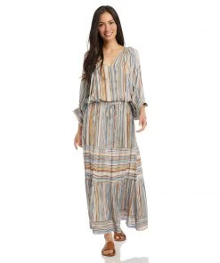 Karen Kane Stripe Midi Skirt