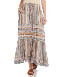 Karen Kane Stripe Midi Skirt