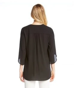 Karen Kane Bracelet Sleeve Asymmetric Top
