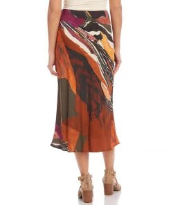 Karen Kane Petite Size Bias Cut Midi Skirt Petites