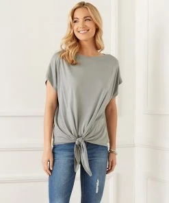 Karen Kane Boatneck Tie Front Top New Arrivals