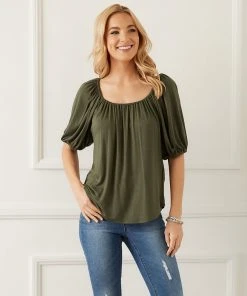 Karen Kane Knit Peasant Top Clothing
