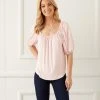 Karen Kane Knit Peasant Top Clothing
