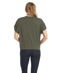 Karen Kane Petite Size Ruffle Sleeve Top