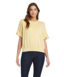 Karen Kane Petites Petite Size Cuffed Sleeve Tee