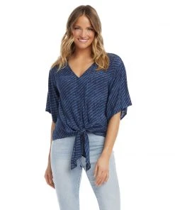 Karen Kane Petite Size Tie-Front Top Petites