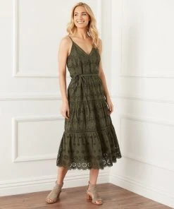 Karen Kane Tiered Midi Dress Clothing