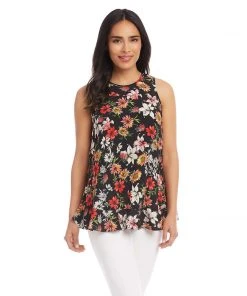Karen Kane Petite Size Ruffle Hem Tank