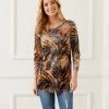 Karen Kane Tie-Dye Burnout Shirttail Top