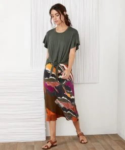 Karen Kane Bias Cut Midi Skirt Clothing
