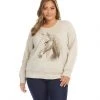 Karen Kane Plus Size Horse Print Sweatshirt