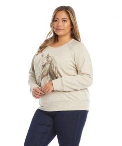 Karen Kane Plus Size Horse Print Sweatshirt