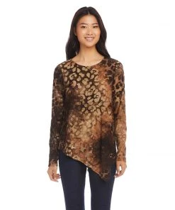 Karen Kane Petite Size Asymmetric Hem Top Petites