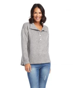 Karen Kane Hi-Lo Henley Sweater Clothing