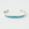 Karen Kane Sterling Silver Turquoise Inlay Cuff Bracelet