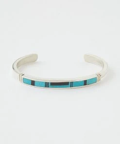 Karen Kane Onyx & Turquoise Inlay Cuff Bracelet Accessories