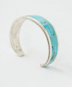 Karen Kane Accessories Sterling Silver Turquoise Inlay Cuff Bracelet