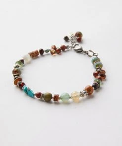 Karen Kane Accessories Beaded Turquoise And Jasper Bracelet