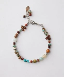 Karen Kane Accessories Beaded Turquoise And Jasper Bracelet