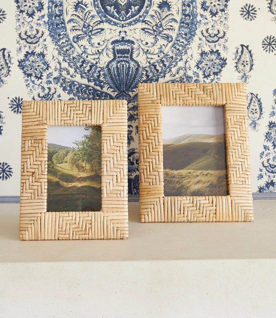 Karen Kane Home Braided Rattan Picture Frame - Elegant Decorative Frame for Wall Art 3 Karen Kane Home Braided Rattan Picture Frame