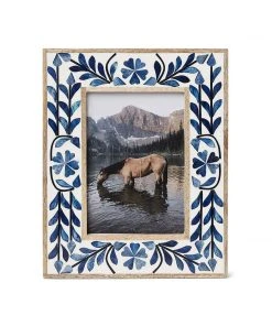 Karen Kane Indigo Floral Picture Frame Home