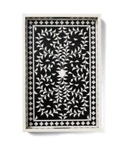 Karen Kane Handcrafted Mosaic Bone Tray | Elegant Home Decorative Piece | Kitchen & Tabletop Essential 8 Karen Kane Handcrafted Mosaic Bone Tray Home