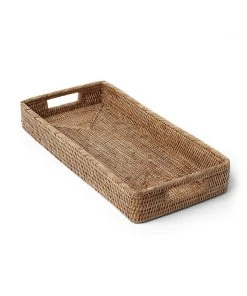 Karen Kane Small Rattan Tray - Stylish Home Decorative Tray for Kitchen & Tabletop 14 Karen Kane Small Rattan Tray Home