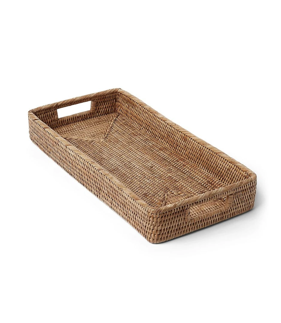 Karen Kane Small Rattan Tray - Stylish Home Decorative Tray for Kitchen & Tabletop 8 Karen Kane Small Rattan Tray Home