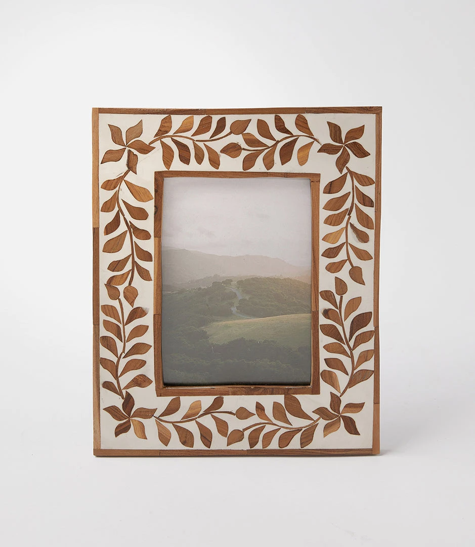 Karen Kane Home Floral Inlay Picture Frame - Elegant Decorative Frame for Home 4 Karen Kane Home Floral Inlay Picture Frame