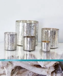 Karen Kane Silver Glass Candleholder/Vase Home