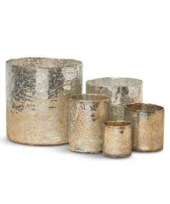 Karen Kane Silver Glass Candleholder/Vase Home