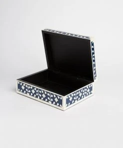 Karen Kane Home Indigo Floral Decorative Box - Stylish Storage Solution for Home Décor 18 Karen Kane Home Indigo Floral Decorative Box