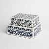 Karen Kane Home Indigo Floral Decorative Box