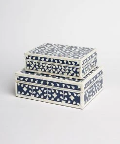 Karen Kane Home Indigo Floral Decorative Box
