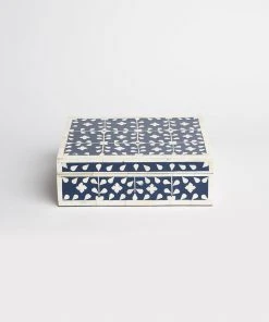 Karen Kane Home Indigo Floral Decorative Box - Stylish Storage Solution for Home Décor 14 Karen Kane Home Indigo Floral Decorative Box