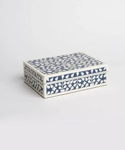 Karen Kane Home Indigo Floral Decorative Box - Stylish Storage Solution for Home Décor 13 Karen Kane Home Indigo Floral Decorative Box