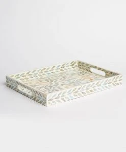 Karen Kane Home Floral Mother Of Pearl Tray - Elegant Decorative Tray for Your Home 15 Karen Kane Home Floral Mother Of Pearl Tray