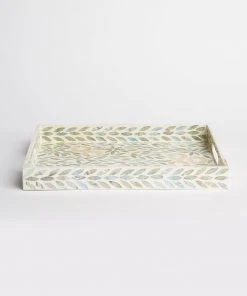 Karen Kane Home Floral Mother Of Pearl Tray - Elegant Decorative Tray for Your Home 17 Karen Kane Home Floral Mother Of Pearl Tray