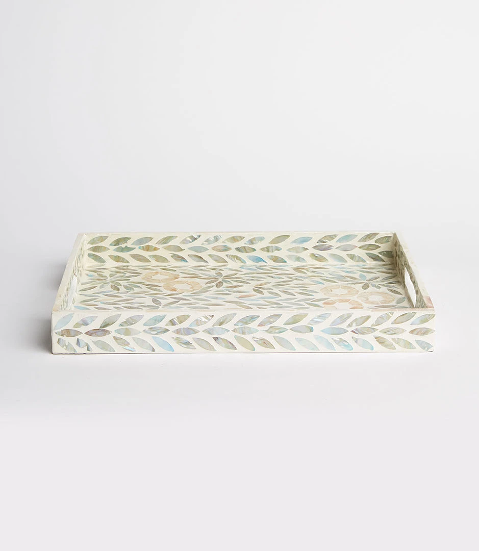 Karen Kane Home Floral Mother Of Pearl Tray - Elegant Decorative Tray for Your Home 9 Karen Kane Home Floral Mother Of Pearl Tray