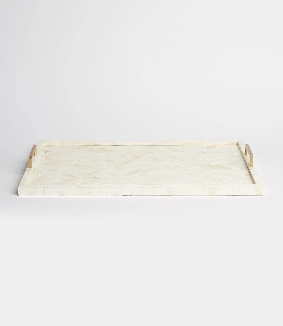 Karen Kane Handcrafted Herringbone Tray - Elegant Decorative Home Accent 6 Karen Kane Handcrafted Herringbone Tray