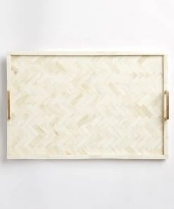 Karen Kane Handcrafted Herringbone Tray - Elegant Decorative Home Accent 9 Karen Kane Handcrafted Herringbone Tray