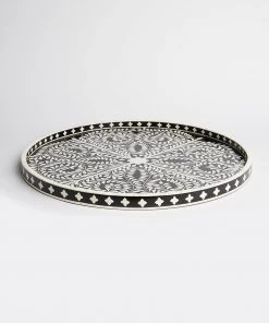 Karen Kane Round Mosaic Bone Tray Home