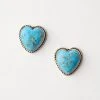 Karen Kane Turquoise Heart Earrings Accessories